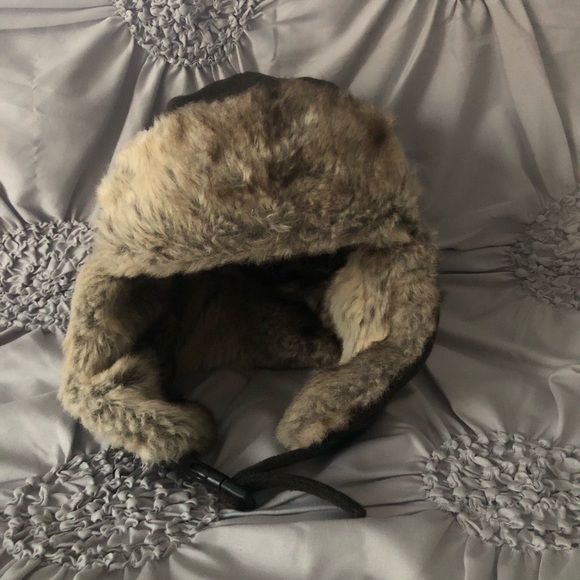 Appaman Toddler Boys Size large green militar color  Hat chin strap, Faux Fur - Picture 2 of 9